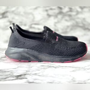 U.S. Polo Assn. Black and Pink Slip-On Shoes